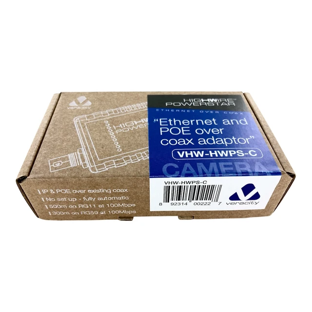 Alt view image 2 of 7 - Veracity USA Powerstar Ethernet Poe Over Camera Unit VHW-HWPS-C