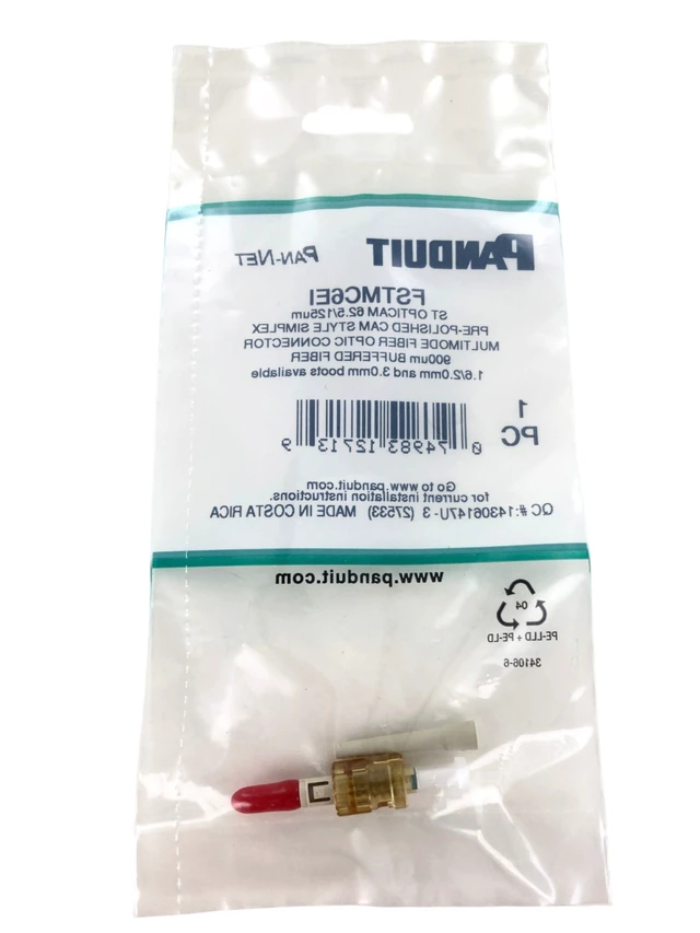 Alt view image 9 of 10 - Panduit FSTMC6EI Opticam ST Simplex OM1 Multimode 62.5 Fiber Connector