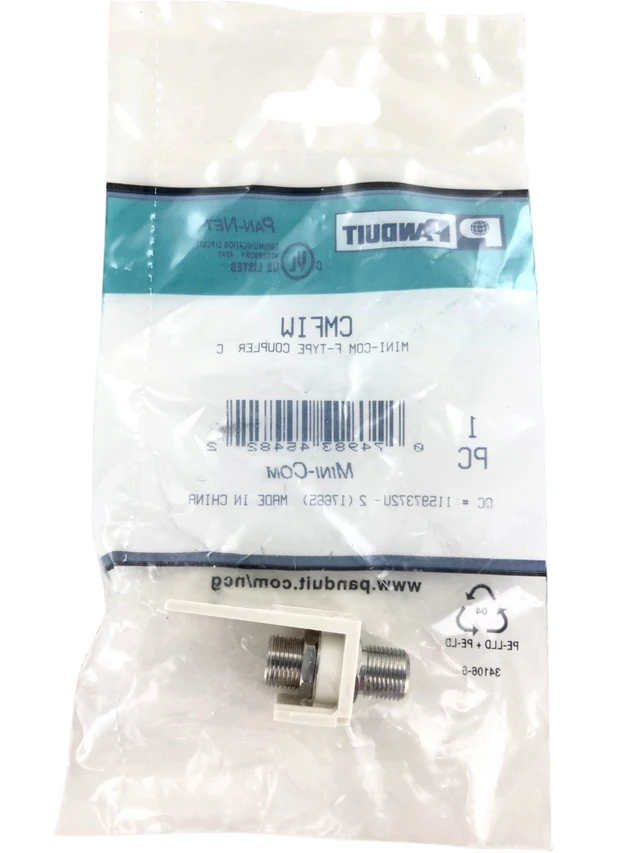 Alt view image 5 of 6 - PANDUIT CMFIW Keystone Jack,0.6875 in H,Off-White