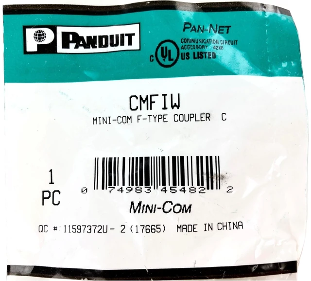 Alt view image 4 of 6 - PANDUIT CMFIW Keystone Jack,0.6875 in H,Off-White