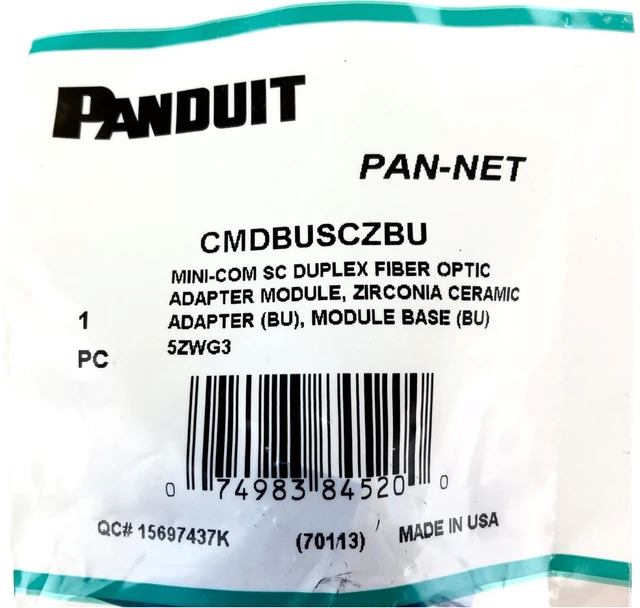 Alt view image 8 of 10 - PANNET CMDBUSCZBU Adapter,Singlemode Duplex SC Fiber,Blue