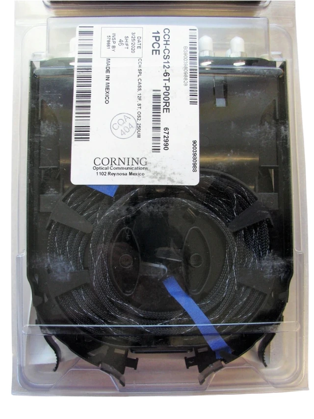 Alt view image 3 of 4 - Corning CCH-CS12-6T-P00RE CCH 12-Fiber ST UPC OS2 Pigtailed Splice Cassette