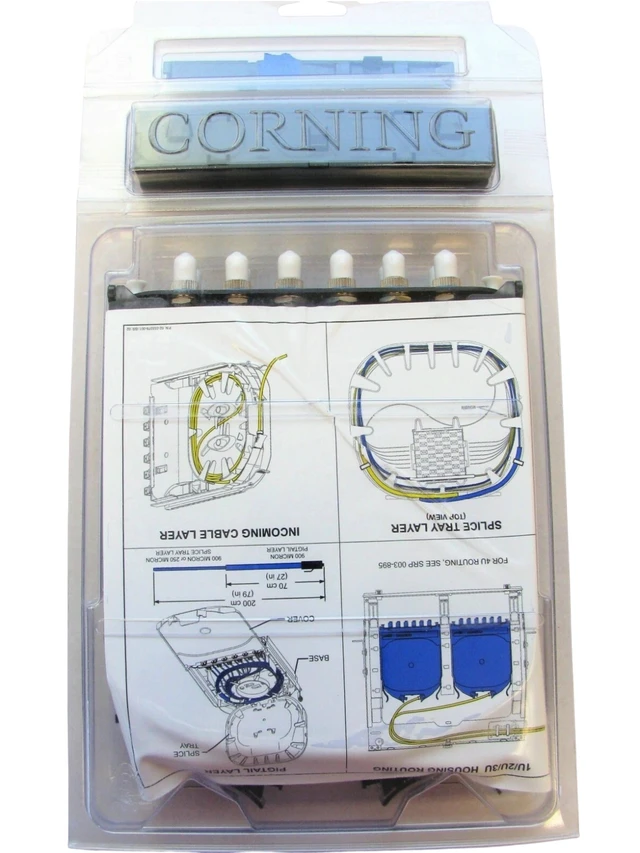 Alt view image 4 of 4 - Corning CCH-CS12-6T-P00RE CCH 12-Fiber ST UPC OS2 Pigtailed Splice Cassette