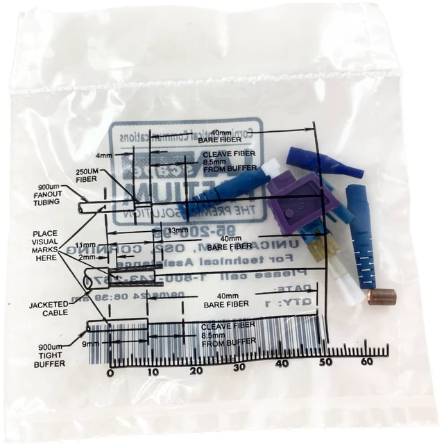 Alt view image 10 of 11 - Corning 95-200-99 Unicam LC OS2 Singlemode Fiber Optic Connector, Box of 25