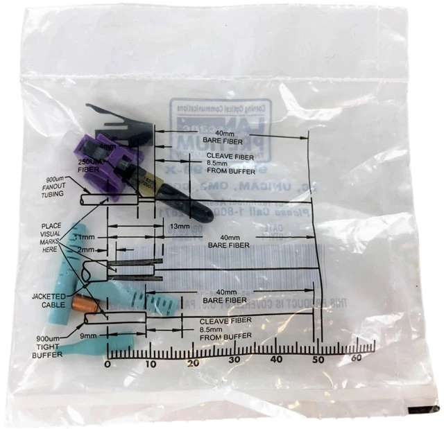 Alt view image 3 of 3 - Corning 95-050-99-X Unicam LC OM3/OM4 Multimode 50um Fiber Optic Connector