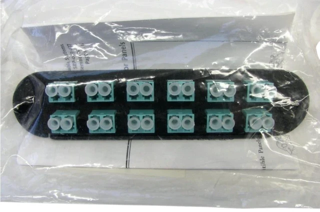 Alt view image 4 of 4 - Corning CCH-CP24-E4 Closet Connector Housing Patch Panel with 12 LC Duplex 10Gig Aqua Laser-Optimized OM3/OM4 Multimode 50um Adapters