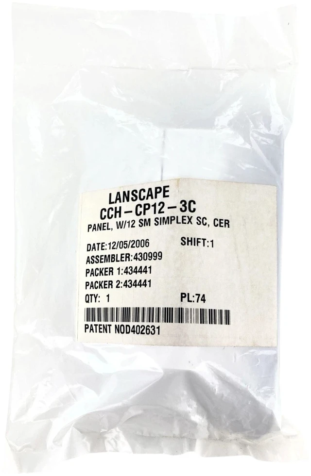 Alt view image 2 of 7 - Corning CCH-CP12-3C LANscape CCH Fiber Optic Patch Panel with 12 SC Simplex OS2 Singlemode Adapters