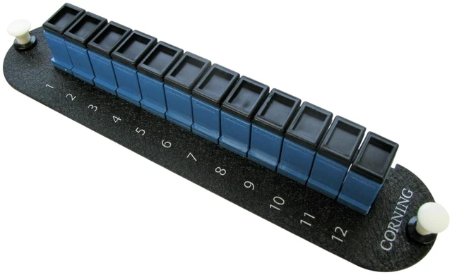 Alt view image 5 of 7 - Corning CCH-CP12-3C LANscape CCH Fiber Optic Patch Panel with 12 SC Simplex OS2 Singlemode Adapters