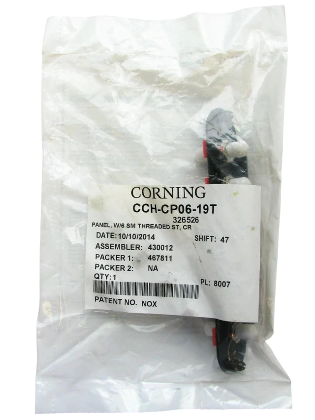 Alt view image 2 of 8 - Corning CCH-CP06-19T Fiber Adapter Panel, 6 ST Simplex OS2 Singlemode Adapters