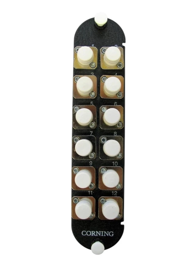 Alt view image 3 of 5 - Corning CCH-CP12-21 CCH Fiber Optic Adapter Panel, 12 FC Simplex, OS2 Singlemode
