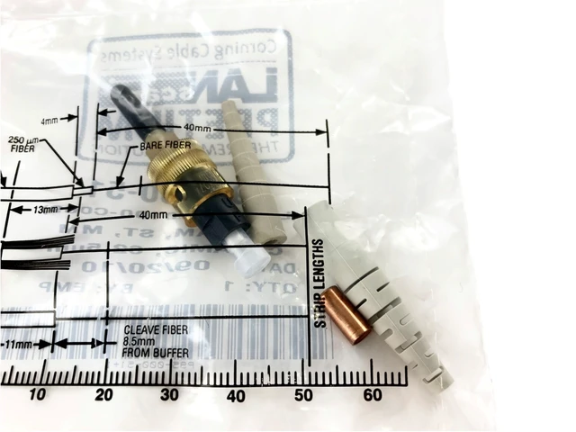 Alt view image 3 of 3 - Corning 95-000-51 Unicam ST OM1 Multimode 62.5 High Performance Pretium Fiber Optic Connector