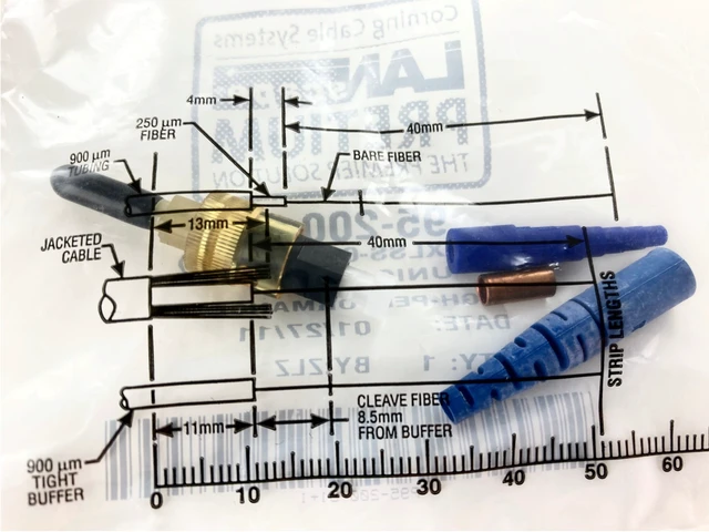 Alt view image 3 of 3 - Corning 95-200-51 Unicam ST OS2 Singlemode Pretium Fiber Optic Connector