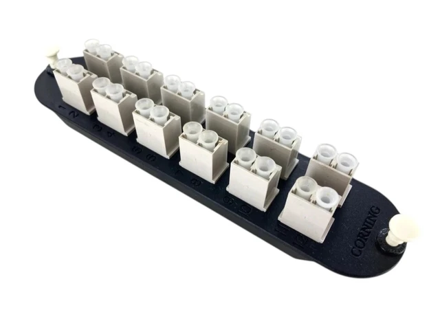 Alt view image 4 of 6 - Corning CCH-CP24-A8-NOB Fiber Optic Adapter Panel, 12 LC Duplex OM1 Multimode 62.5um Adapters, 24 Fiber