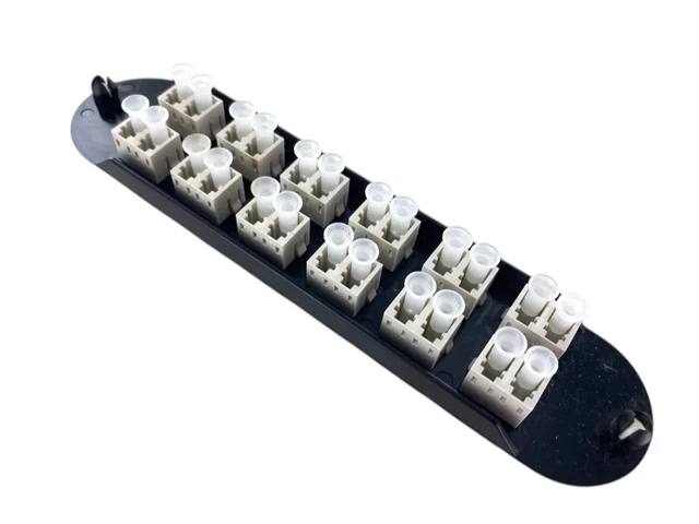 Alt view image 6 of 6 - Corning CCH-CP24-A8-NOB Fiber Optic Adapter Panel, 12 LC Duplex OM1 Multimode 62.5um Adapters, 24 Fiber