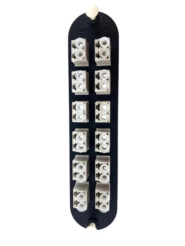 Alt view image 5 of 6 - Corning CCH-CP24-A8-NOB Fiber Optic Adapter Panel, 12 LC Duplex OM1 Multimode 62.5um Adapters, 24 Fiber