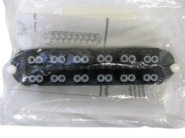 Alt view image 4 of 5 - Corning CCH-CP24-D3 Closet Connector Housing Panel with 12 LC Duplex OM2 Multimode 50um Adapters
