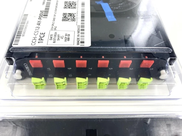 Alt view image 3 of 3 - Corning CCH-CS12-AY-P00VE, Pigtail Splice Cassette 12 F, LC Duplex OM5