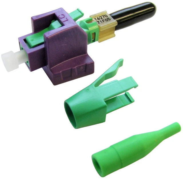 Alt view image 3 of 3 - Corning UniCam 95-200-94-Z LC/APC Field-Installable Fiber Optic Connectors, OS2 Single-Mode, Green, 25-Pack