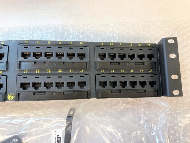 Alt view image 5 of 7 - Ortronics Clarity OR-PHA6AU48 Cat6A 48-Port 2U Angled Patch Panel
