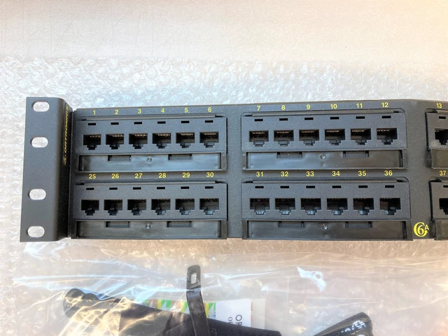 Alt view image 4 of 7 - Ortronics Clarity OR-PHA6AU48 Cat6A 48-Port 2U Angled Patch Panel