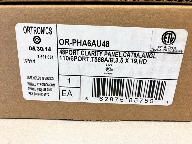 Alt view image 2 of 7 - Ortronics Clarity OR-PHA6AU48 Cat6A 48-Port 2U Angled Patch Panel