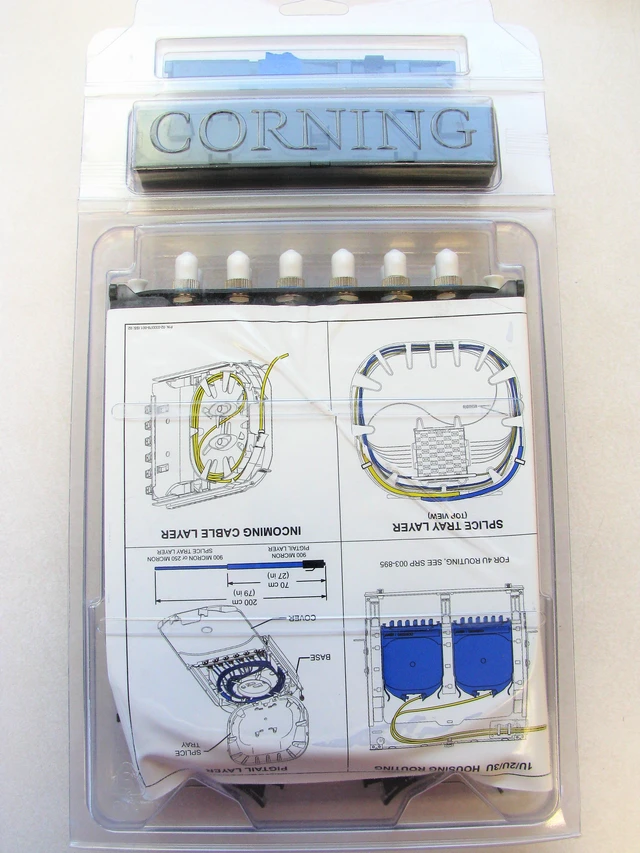 Alt view image 4 of 4 - Corning CCH-CS12-6T-P00RE CCH 12-Fiber ST UPC OS2 Pigtailed Splice Cassette