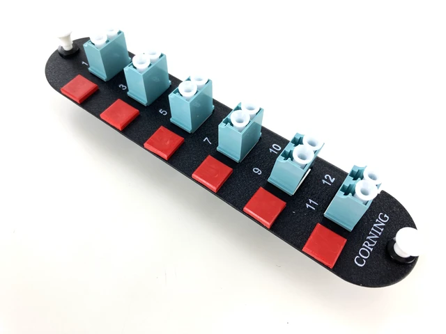 Alt view image 2 of 3 - Corning CCH-CP12-E4 CCH 12-Fiber OM3/OM4 LC Duplex Aqua Adapter Panel