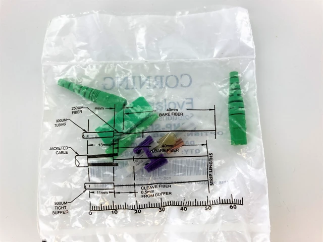 Alt view image 3 of 3 - Corning OSNP-SCA-900 OptiSnap SC/APC 900 µm Single-Mode Fiber Optic Connectors, Box of 25
