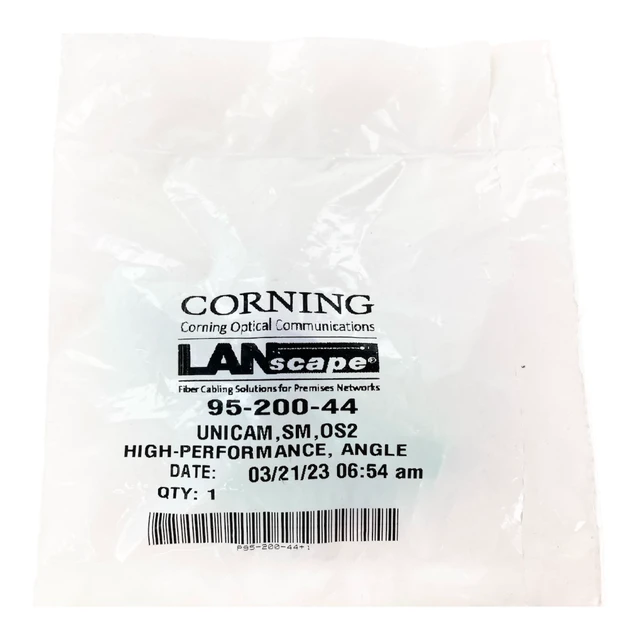 Alt view image 3 of 5 - Corning 95-200-44 UniCam SC/APC OS2 Single-Mode Fiber Optic Connectors, Green - 25 Pack