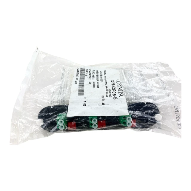 Alt view image 4 of 4 - Corning CCH-CP06-B3 CCH 6-Fiber OS2 Singlemode LC Duplex APC Adapter Panel