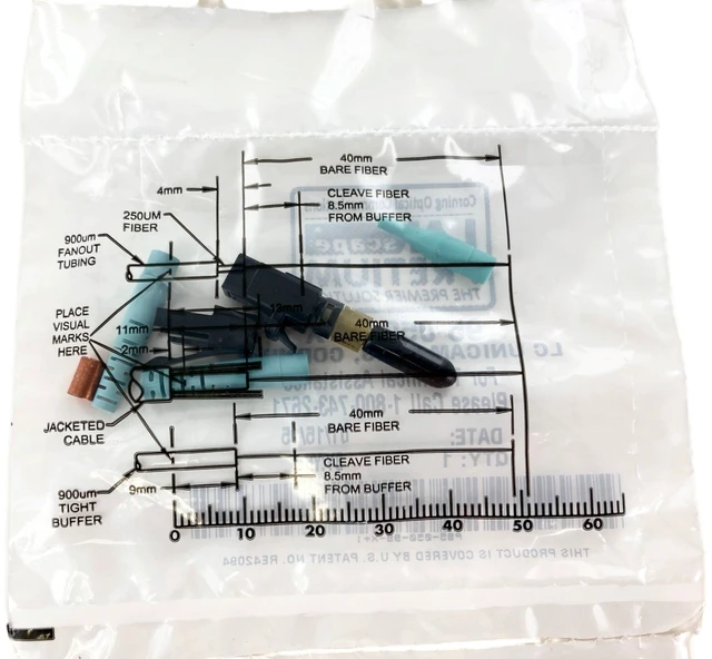 Alt view image 4 of 5 - Corning 95-050-99-X Unicam Fiber Optic Connector, LC OM3/OM4 Multimode 50um, Box of 25