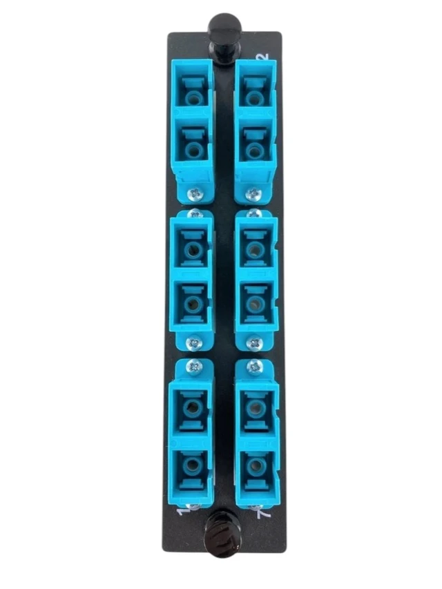 Alt view image 3 of 6 - Legrand Ortronics OFP-SCD12LC 6 SC Duplex (12 Fibers) Multimode Fiber Optic Adapter Panel