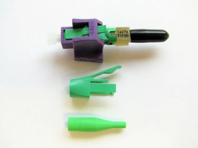 Alt view image 4 of 4 - Corning UniCam 95-200-94-Z LC/APC Field-Installable Fiber Optic Connectors, OS2 Single-Mode, Green, 25-Pack