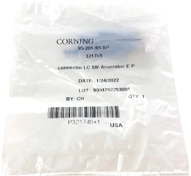 Main image of Corning 95-201-98-SP LC Singlemode OS2 Anaerobic Fiber Optic Connector, Single Pack