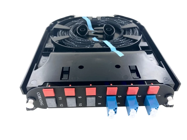 Alt view image 3 of 6 - Corning CCH-CS06-A9-P00RE 6-Fiber LC UPC OS2 Splice Cassette - Missing Accessory Packet