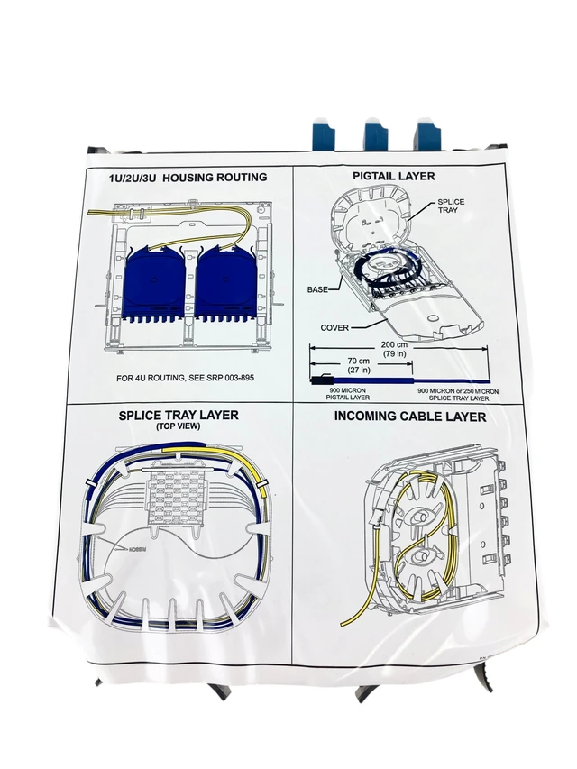 Alt view image 4 of 6 - Corning CCH-CS06-A9-P00RE 6-Fiber LC UPC OS2 Splice Cassette - Missing Accessory Packet
