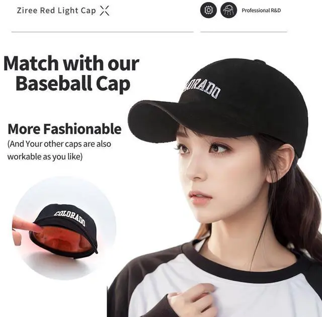 Alt view image 6 of 7 - Laser hair cap 128, red light hair growth cap 650nm, thinning hair device men women