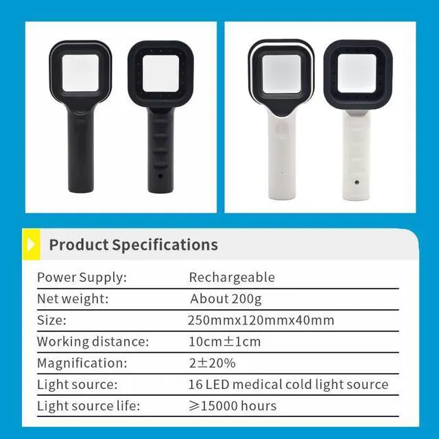 Alt view image 2 of 7 - Portable UV Black Light Flashlight, 365nm Rechargeable 16 LED Fluorescence Light for Beauty and Home Applications