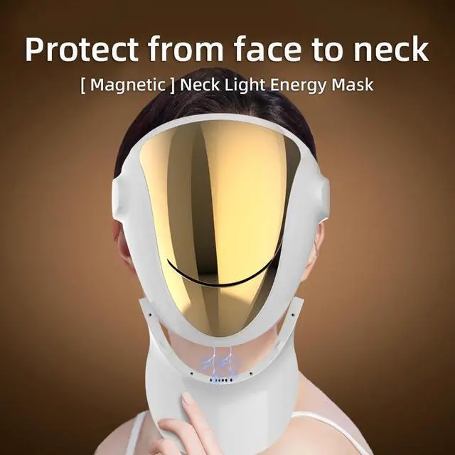 Alt view image 6 of 7 - Multi-Wavelength LED Red Light Mask, Infrared Red Blue Orange LED Facial Skincare Device with Rechargeable Design