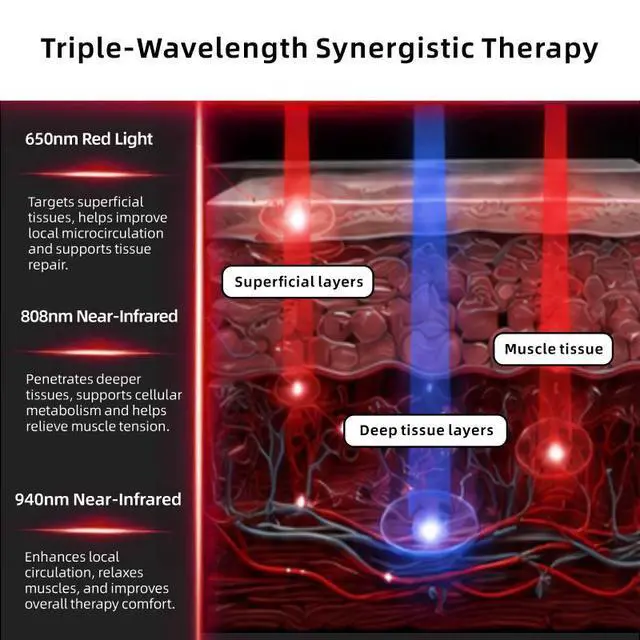 Alt view image 7 of 7 - Home Use Cold Laser Therapy Device, 36 Diodes, 650nm/808nm/940nm Red & Infrared Light, for Human & Pet