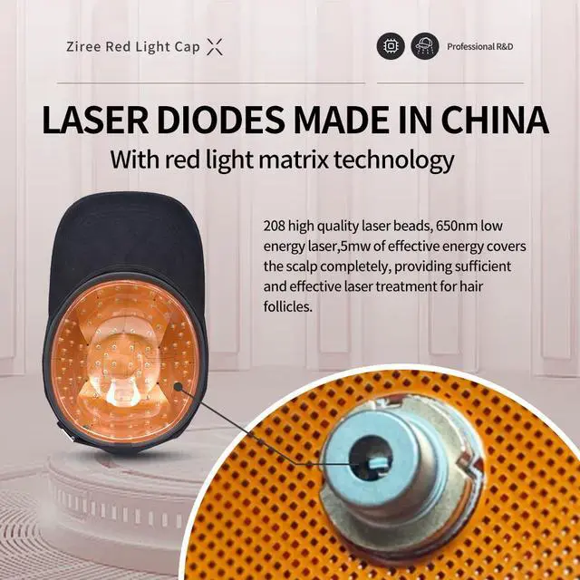 Alt view image 4 of 7 - FDA Cleared 650nm LLLT Laser Hair Growth Cap, 98 Diodes Red Light Therapy Cap