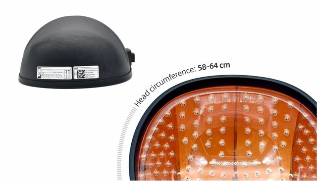 Alt view image 4 of 7 - Ziree HR-H7 FDA Cleared Laser Hair Growth Cap, 132 Laser Diodes, L Size Fits 6364 cm, 650nm Red Light Therapy, Hands-Free Design
