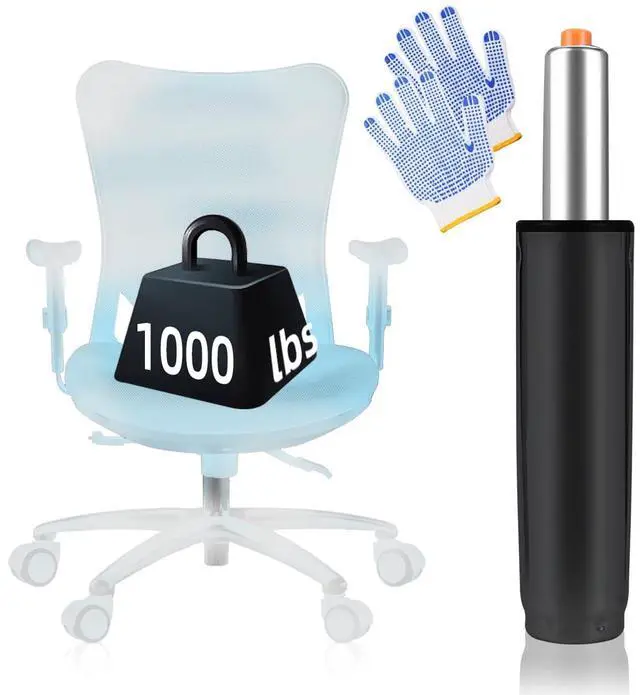 Main image of Office Chair Gas Cylinder Replacement Heavy Duty Class 4 Piston, 5.5" Adjustable Height, Universal Fit for Most Chairs, Smooth & Silent Lift, 1000 lbs Support