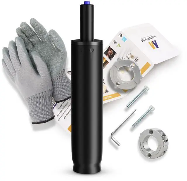 Main image of Office Chair Gas Cylinder Replacement Kit, 4" Stroke Heavy Duty Hydraulic Pneumatic Piston, 1000 lbs Capacity, Universal Fit for Desk Chairs, Easy Installation with Removal Tool & Gloves