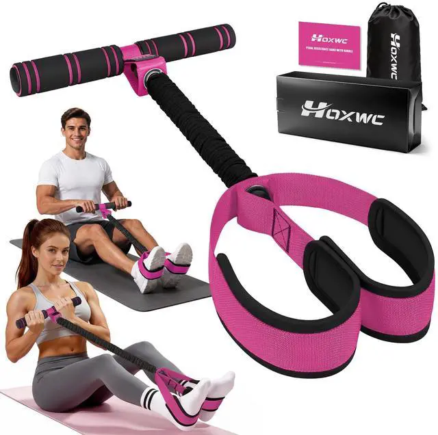 Main image of Multifunction Pedal Resistance Band with Handle, 50LBS Foot Pedal Resistance Bands for Core/ABS, Arm, Waist, Abdomen, Leg Workout, Portable Sit Up Exercise Equipment for Women