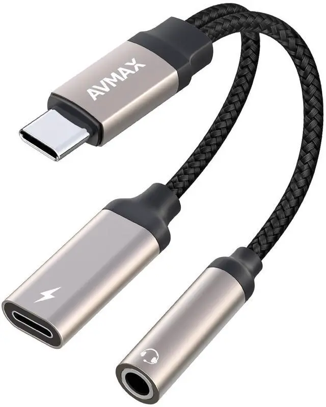 Main image of USB C to 3.5mm Headphone Audio and Charger Adapter2 in 1 32bit/384kHz Tyepe c to Aux Jack Cable with PD 3.0 60W Fast Charging Dongle Cable for Iphone17 Iphone16