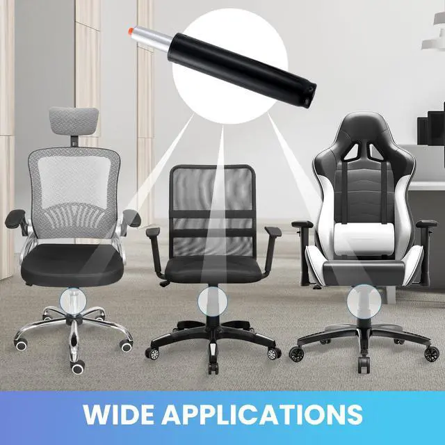 Alt view image 6 of 6 - Office Chair Cylinder Replacement - 6.2" Travel Length Fits Most Chairs, Heavy Duty Class 4 Gas Lift Hydraulic/Pneumatic Piston