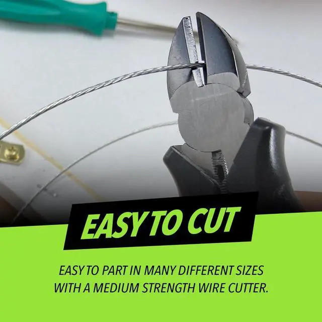 Alt view image 6 of 7 - Picture Hanging Wire #5 50lbs Capacity 100ft 16 Gauge Non-Coated Steel | Flexible & Heavy-Duty | for Frames, Mirrors & Wall Décor
