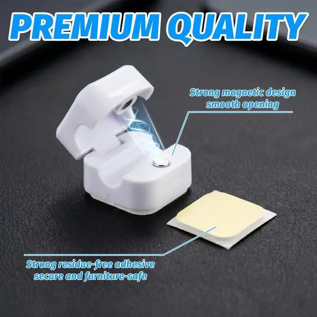 Alt view image 3 of 7 - 12 Pack Magnetic Cable Clips, Adhesive Cord Organizer for Desk, Cable Management Clips for Home Office Car, Desk Accessories for USB Charger, HDMI, Ethernet Cables