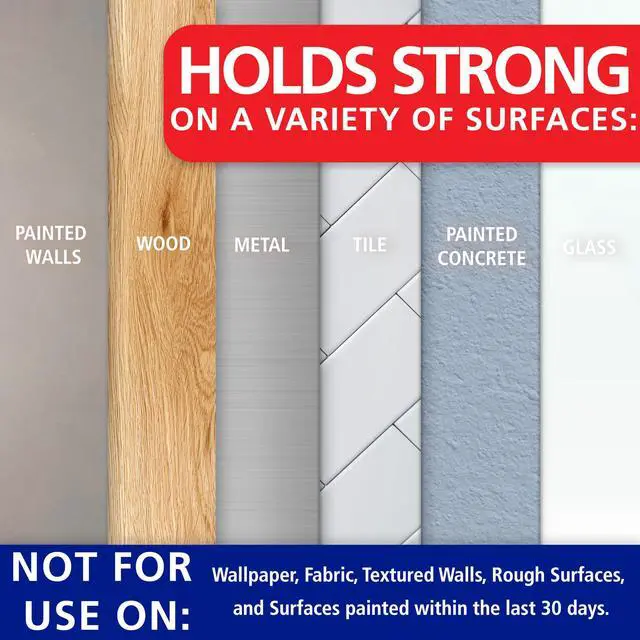 Alt view image 2 of 7 - Hefty Picture Hanging Kit - 9 XL Pairs, Holds Up to 20 Lbs | Picture Hangers & Kit for Home Decor - Picture Hanging Hardware for Superior Adhesion on Frames, No Nails